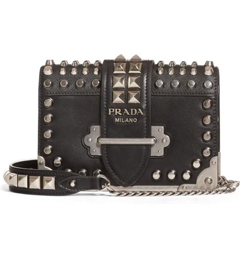 prada bag studs|prada brown studded crossbody bag.